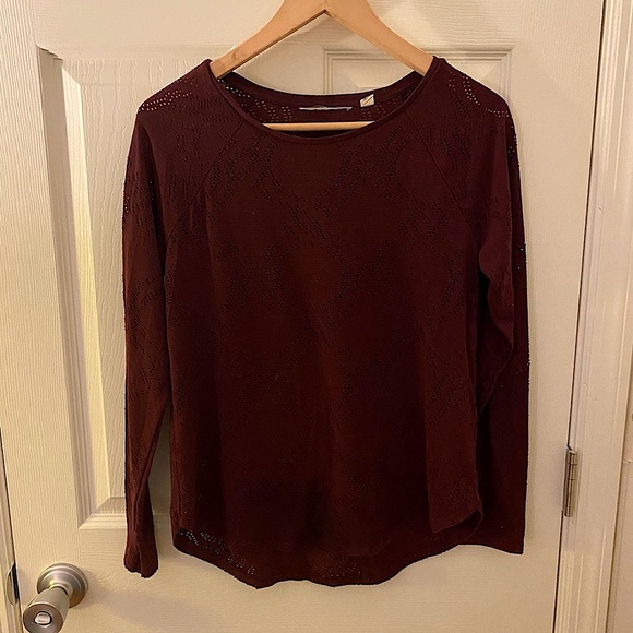 H&M Maroon Patterned Long Sleeve - Picture 1 of 2